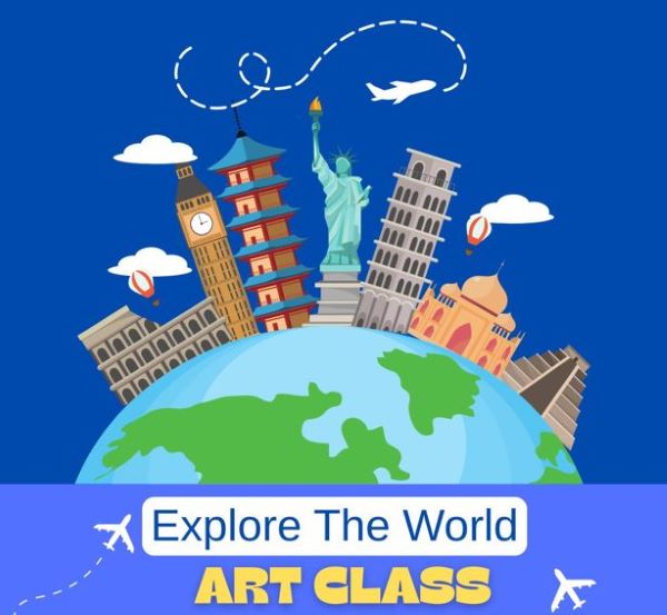 Explore the World Art Class Graphic